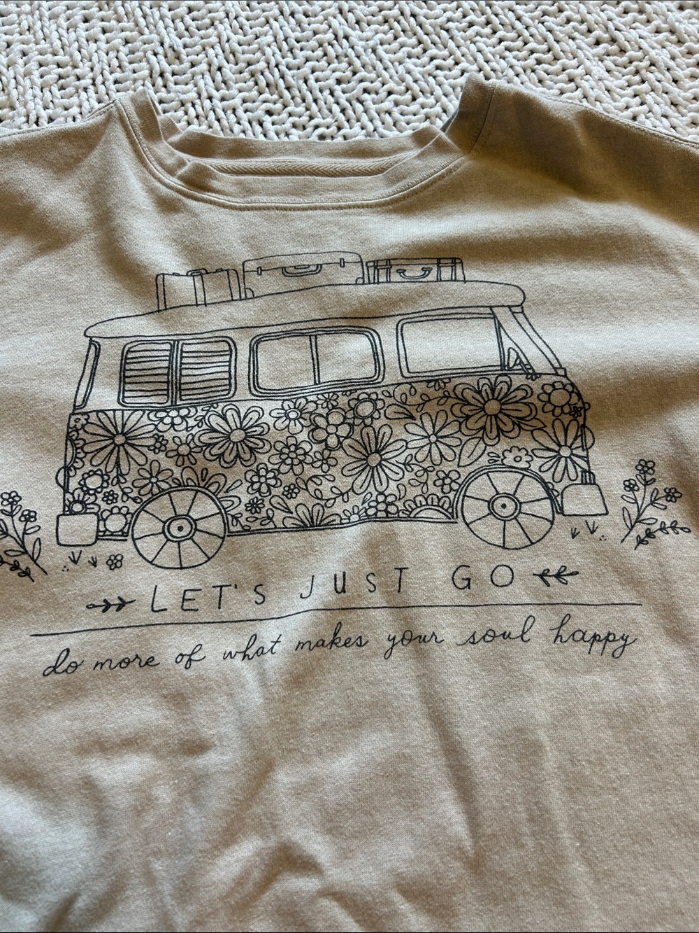 NATURAL LIFE Cream Graphic Sweatshirt with Logo Print - Picture 3 of 3